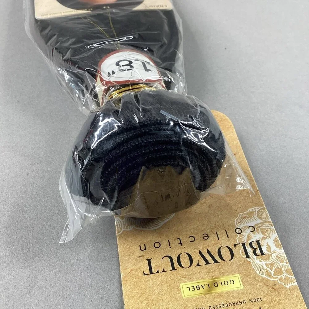 Blowout Relaxed 18” Natural Black 100% Unprocessed Human Hair Extensions - Picture 4 of 5